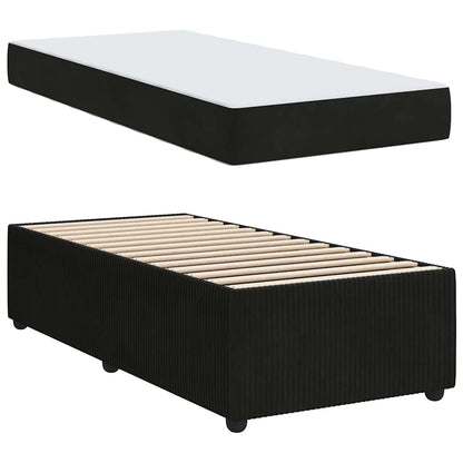 Struttura letto con materasso Nero 100 x 200 cm Velluto