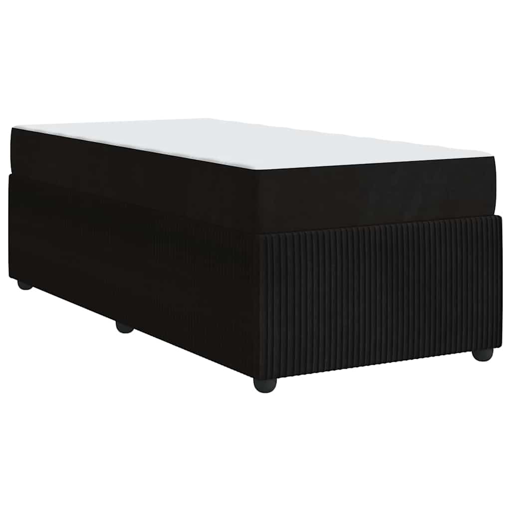 Struttura letto con materasso Nero 100 x 200 cm Velluto