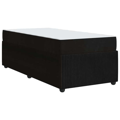 Struttura letto con materasso Nero 100 x 200 cm Velluto