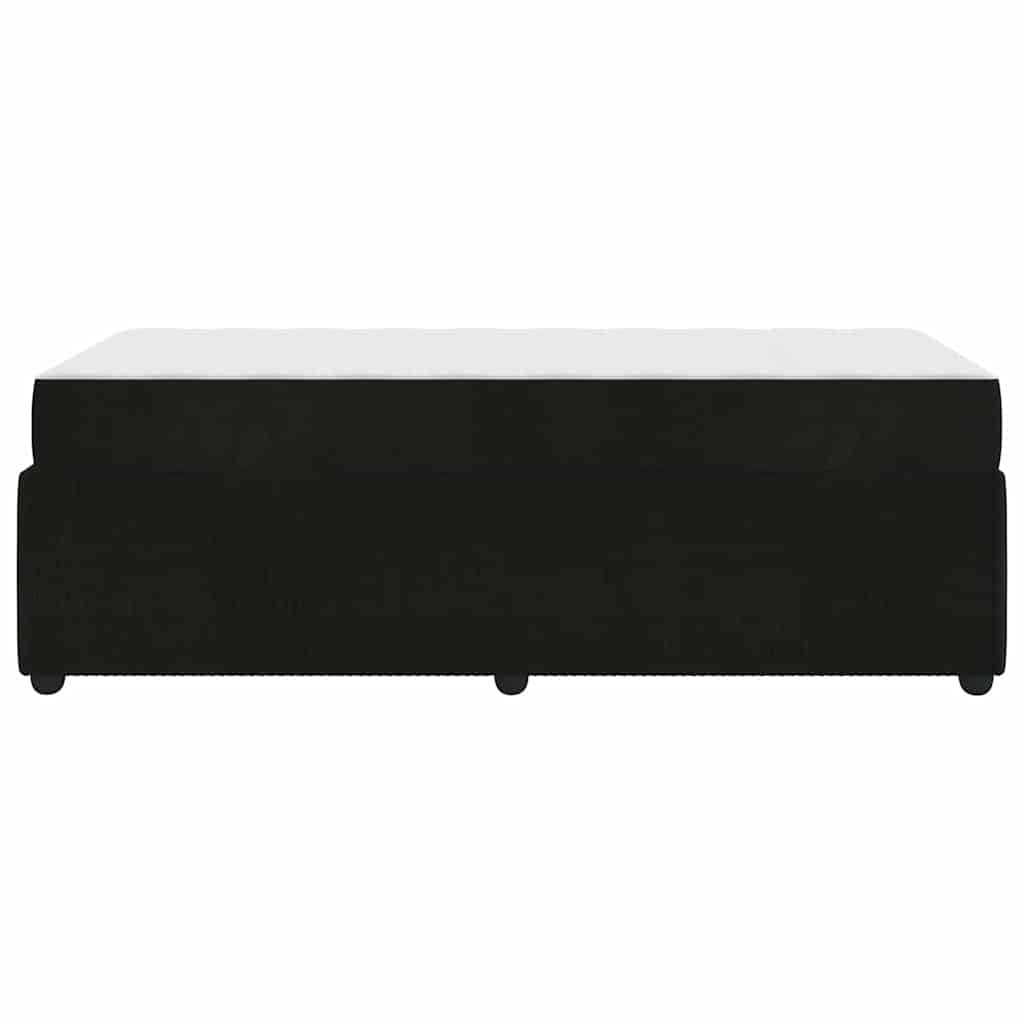 Struttura letto con materasso Nero 100 x 200 cm Velluto