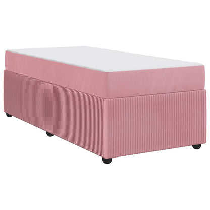 Struttura letto con materasso Rosa 100 x 200 cm Velluto