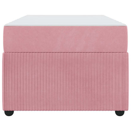Struttura letto con materasso Rosa 100 x 200 cm Velluto
