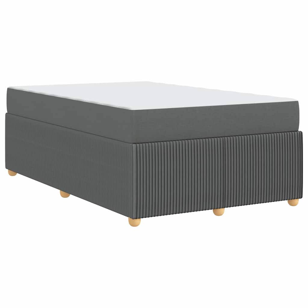 Struttura letto con materasso Grigio scuro 120 x 190 cm Tessuto - homemem39