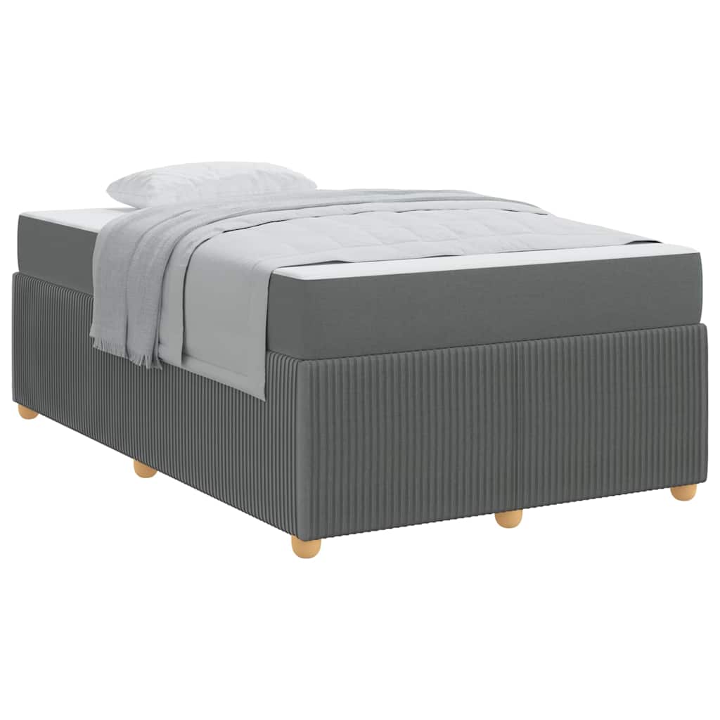 Struttura letto con materasso Grigio scuro 120 x 190 cm Tessuto - homemem39