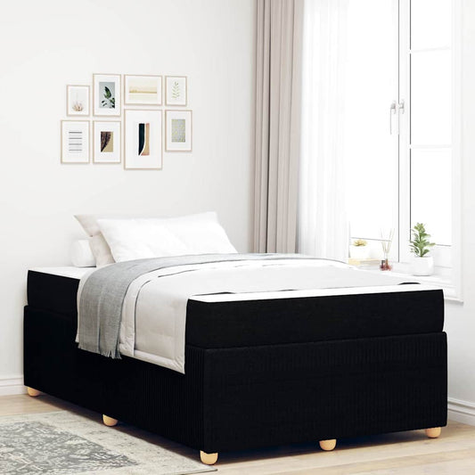 Struttura letto con materasso Nero 120 x 190 cm Tessuto