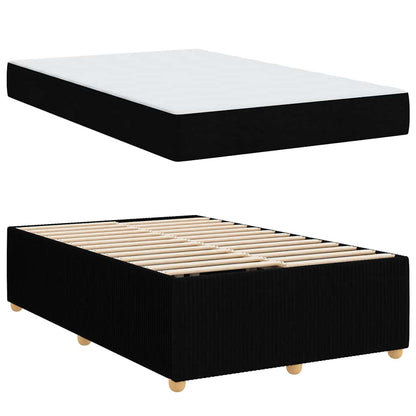 Struttura letto con materasso Nero 120 x 190 cm Tessuto