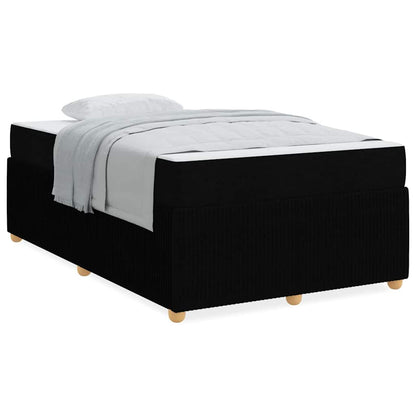 Struttura letto con materasso Nero 120 x 190 cm Tessuto
