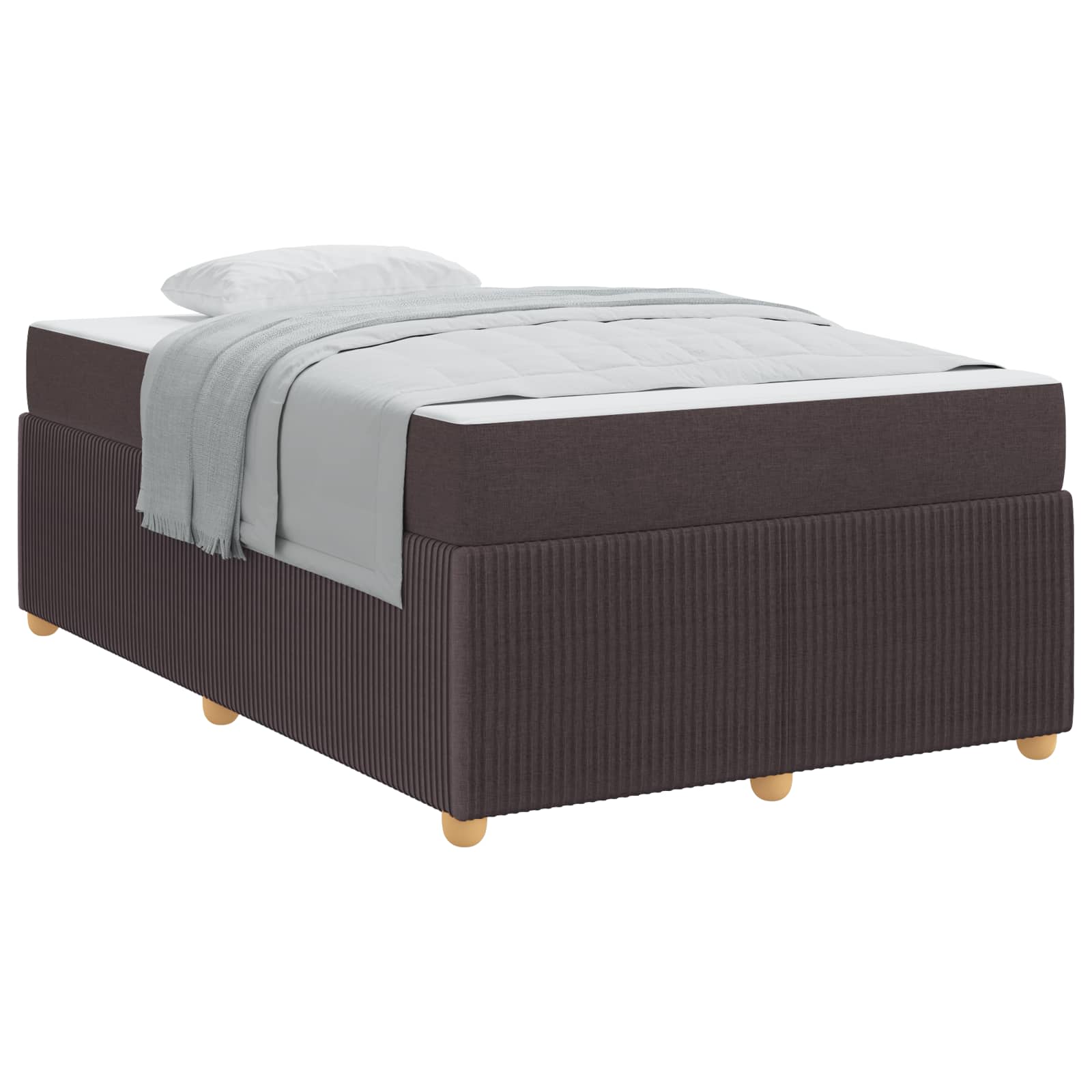 Struttura del letto Marrone Scuro 120 x 190 cm Tessuto | homemem39