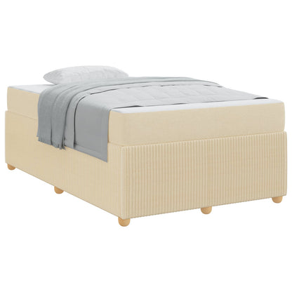 Struttura del letto con materasso Crema 120 x 190 cm Tessuto | homemem39
