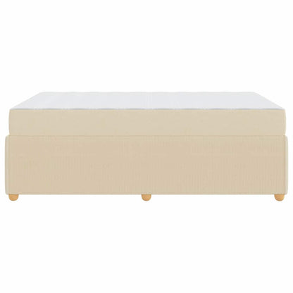 Struttura del letto con materasso Crema 120 x 190 cm Tessuto | homemem39