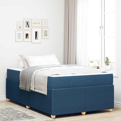 Struttura del letto con materasso Blu 120 x 190 cm Tessuto
