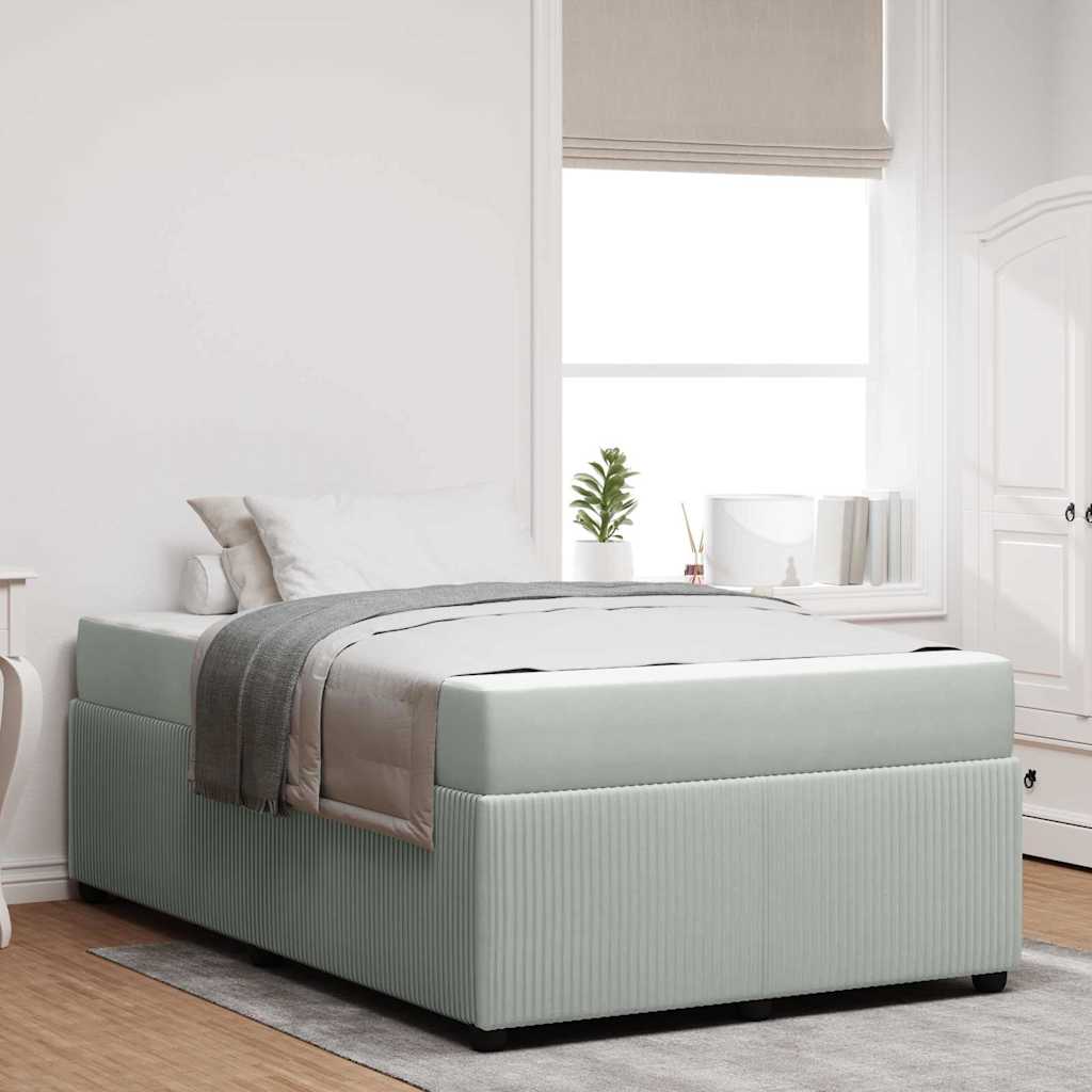 Struttura letto con materasso Grigio chiaro 120 x 190 cm