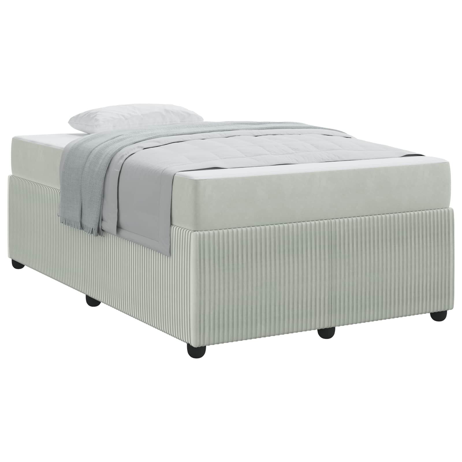 Struttura del letto Grigio chiaro 120 x 190 cm Tessuto | homemem39