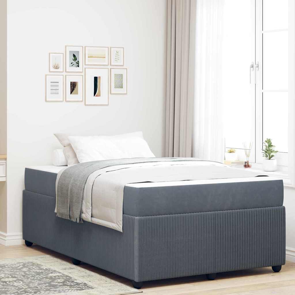 Struttura del letto Grigio scuro 120 x 190 cm Tessuto | homemem39