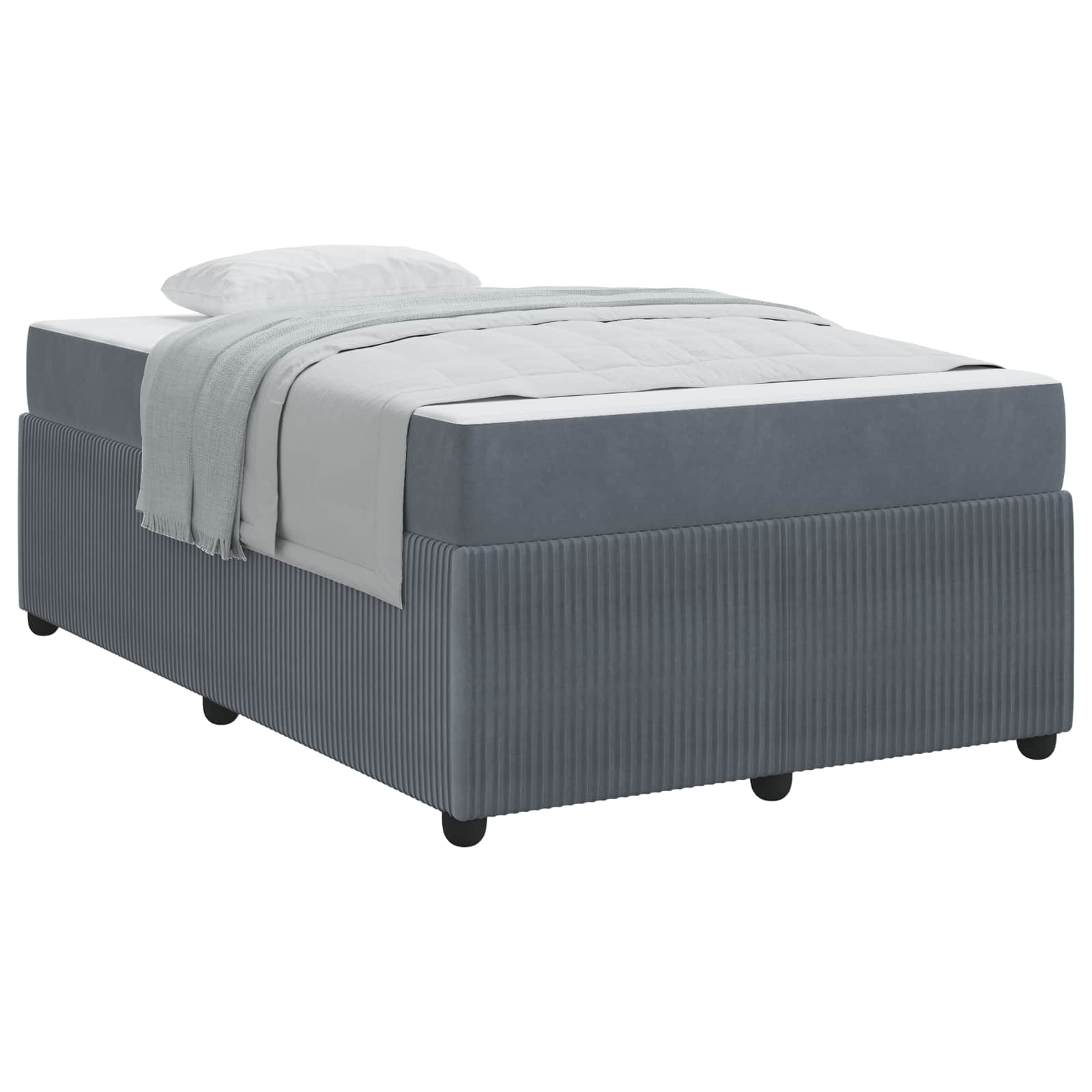 Struttura del letto Grigio scuro 120 x 190 cm Tessuto | homemem39