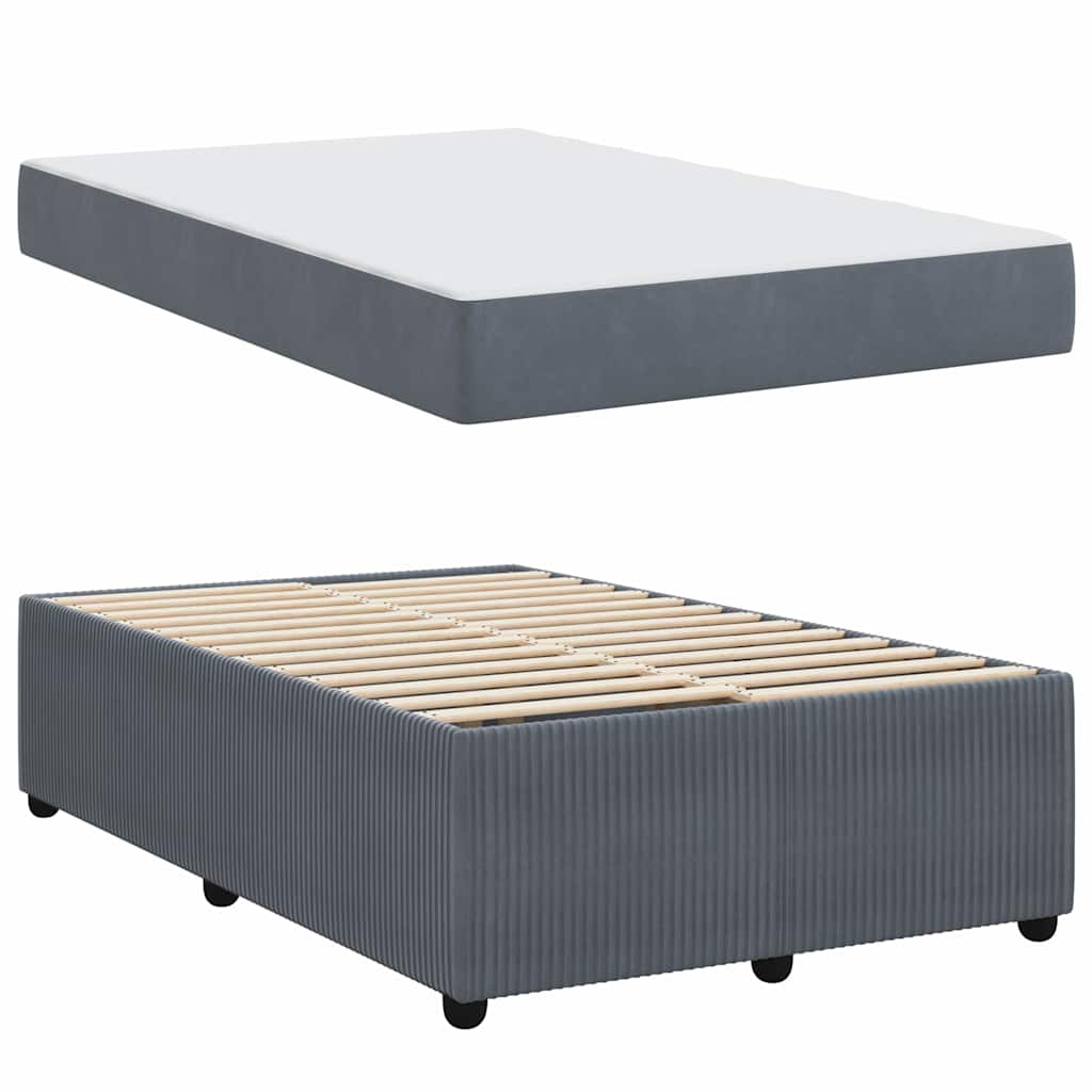 Struttura del letto Grigio scuro 120 x 190 cm Tessuto | homemem39