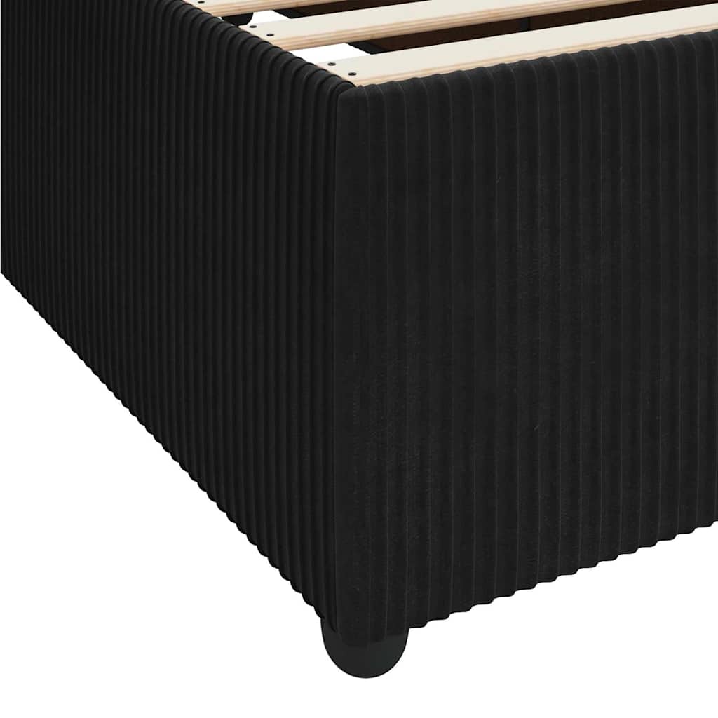 Struttura del letto con materasso Nero 120 x 190 cm Tessuto | homemem39