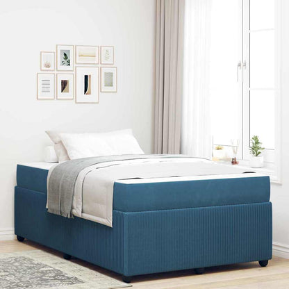 Struttura del letto con materasso Blu 120 x 190 cm Tessuto | homemem39