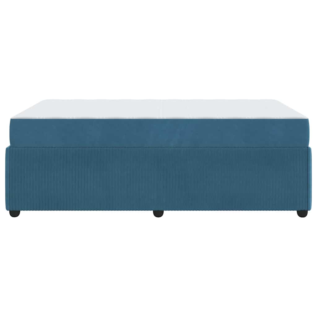 Struttura del letto con materasso Blu 120 x 190 cm Tessuto | homemem39