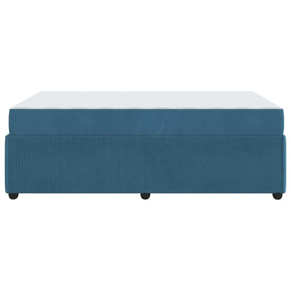 Struttura del letto con materasso Blu 120 x 190 cm Tessuto | homemem39