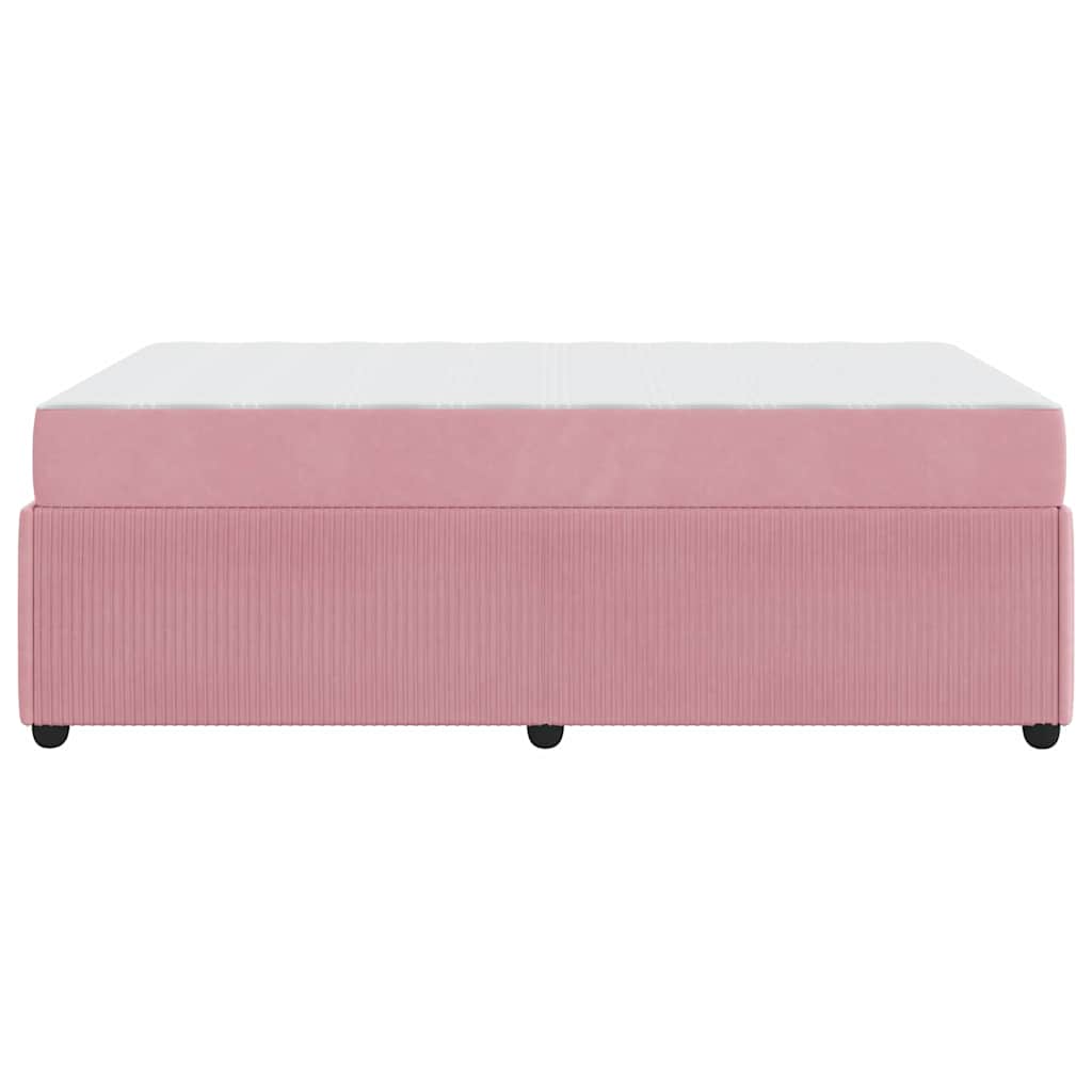 Struttura letto con materasso Rosa 120 x 190 cm Velluto