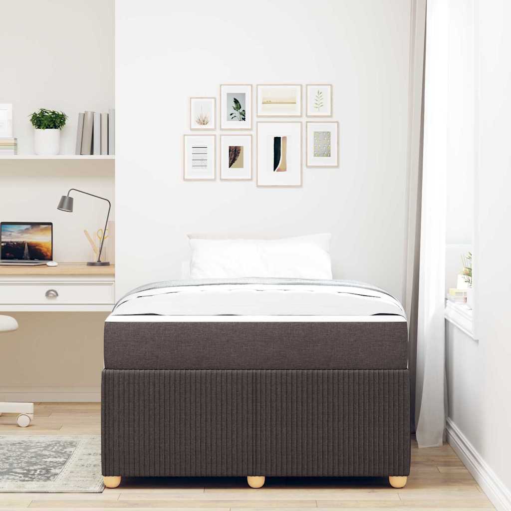 Struttura del letto Marrone Scuro 120 x 200 cm Tessuto | homemem39