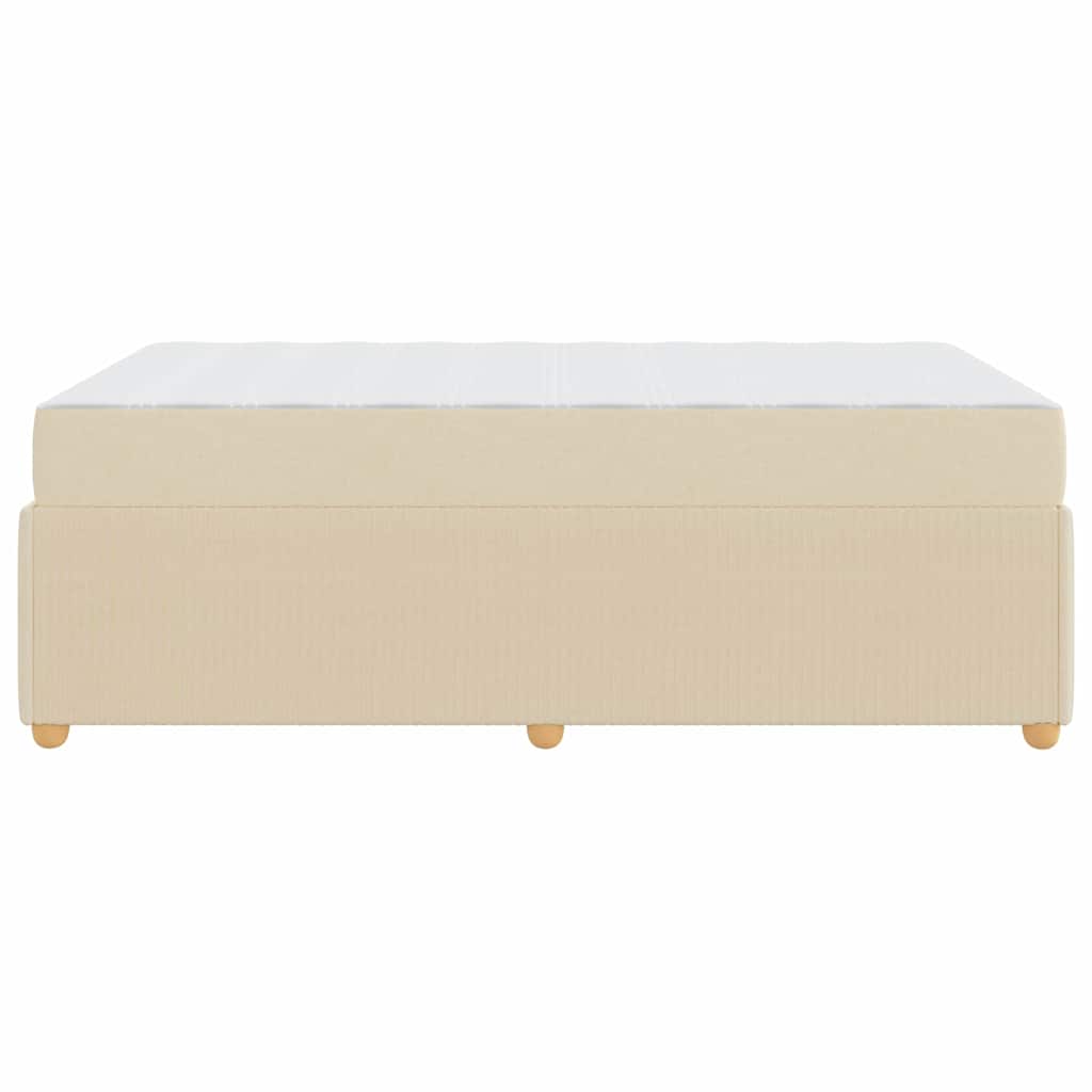 Struttura del letto con materasso Crema 120 x 200 cm Tessuto | homemem39