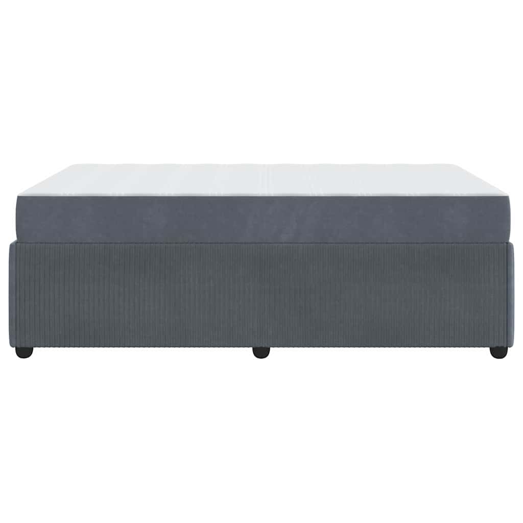 Struttura del letto Grigio scuro 120 x 200 cm Tessuto