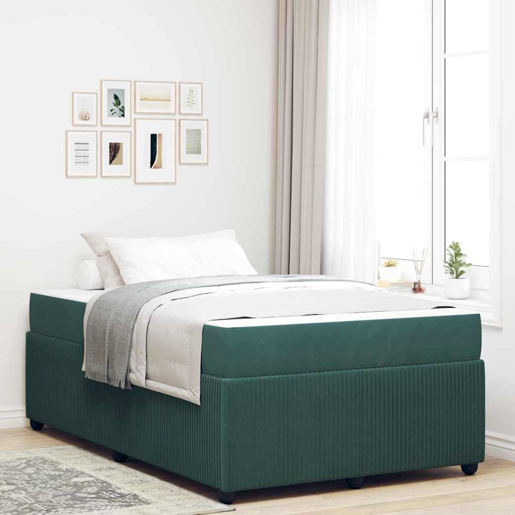 Struttura del letto Verde Scuro 120 x 200 cm Tessuto | homemem39