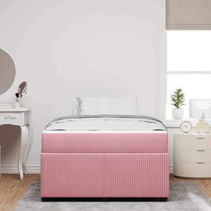 Struttura letto con materasso Rosa 120 x 200 cm Velluto