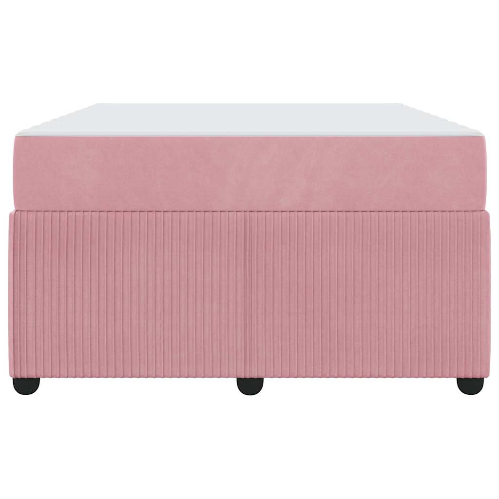 Struttura letto con materasso Rosa 120 x 200 cm Velluto
