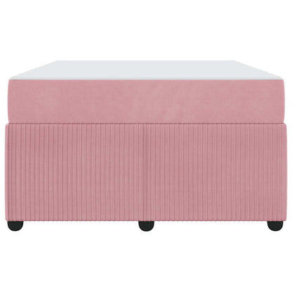 Struttura letto con materasso Rosa 120 x 200 cm Velluto