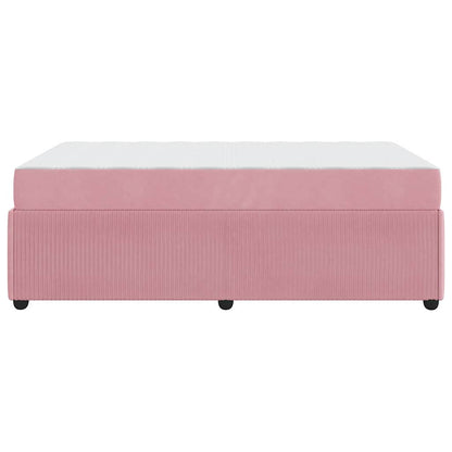 Struttura letto con materasso Rosa 120 x 200 cm Velluto