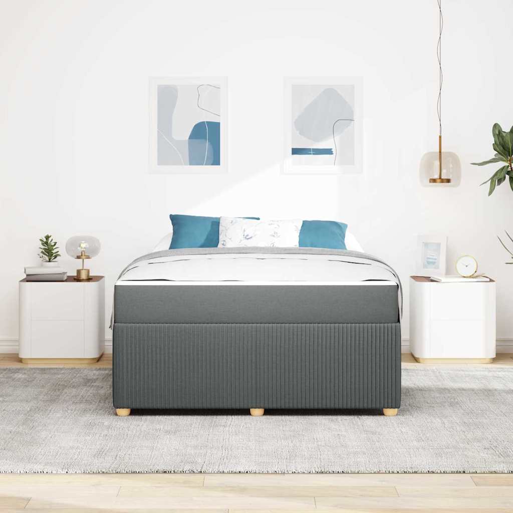 Struttura del letto Grigio scuro 140 x 200 cm Tessuto | homemem39