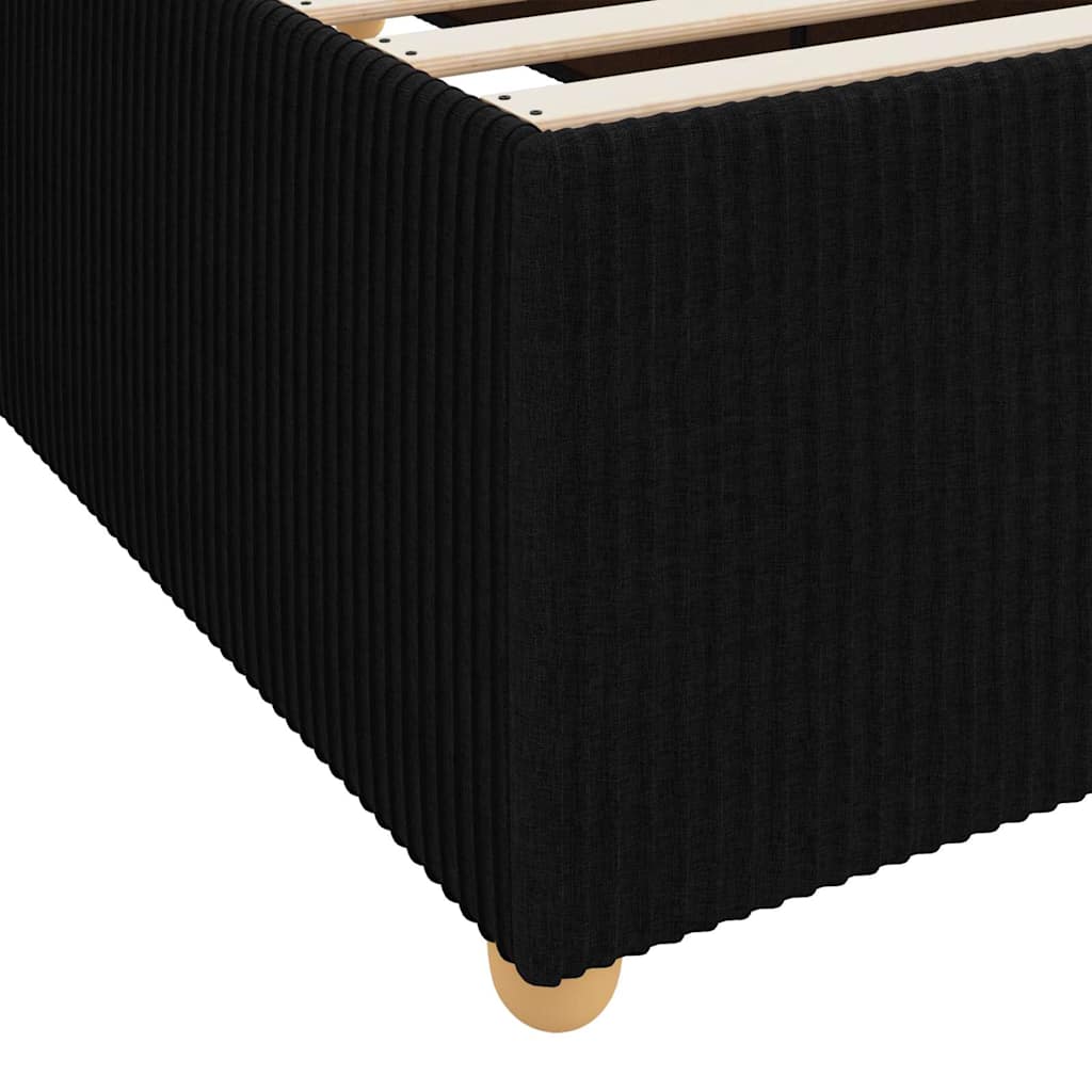 Struttura del letto con materasso Nero 140 x 200 cm Tessuto | homemem39