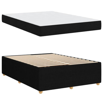 Struttura del letto con materasso Nero 140 x 200 cm Tessuto | homemem39