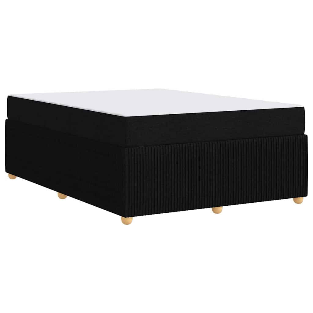 Struttura del letto con materasso Nero 140 x 200 cm Tessuto | homemem39