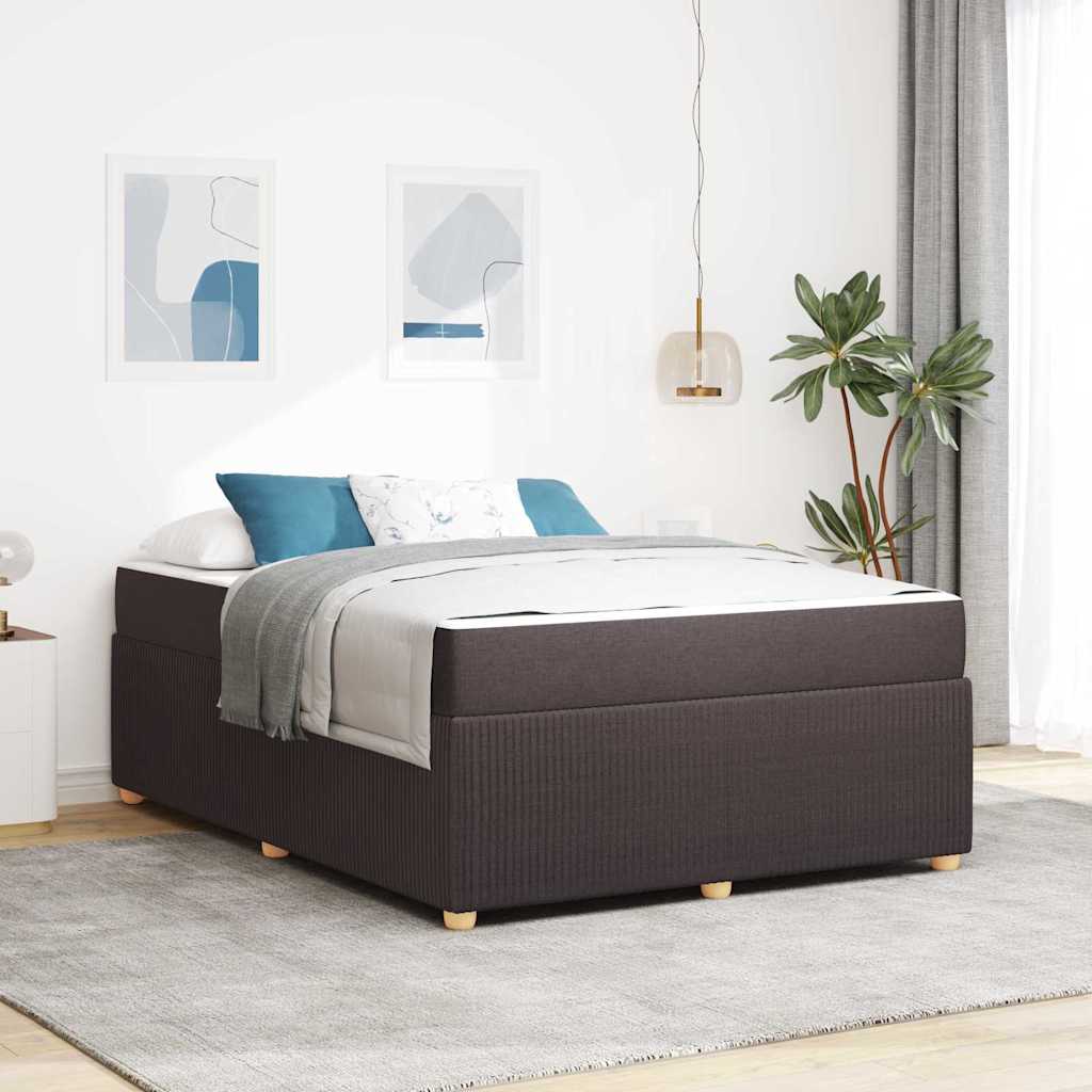 Struttura del letto Marrone Scuro 140 x 200 cm Tessuto | homemem39