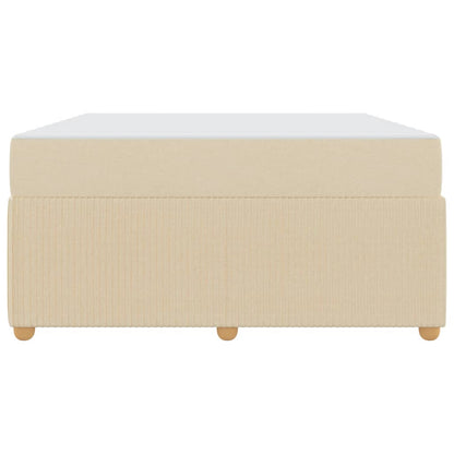 Struttura del letto con materasso Crema 140 x 200 cm Tessuto | homemem39