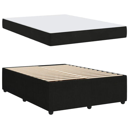 Struttura del letto con materasso Nero 140 x 200 cm Tessuto | homemem39