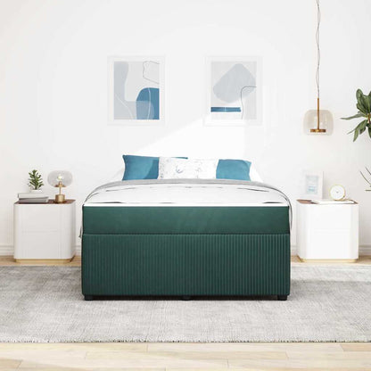 Struttura del letto Verde Scuro 140 x 200 cm Tessuto | homemem39