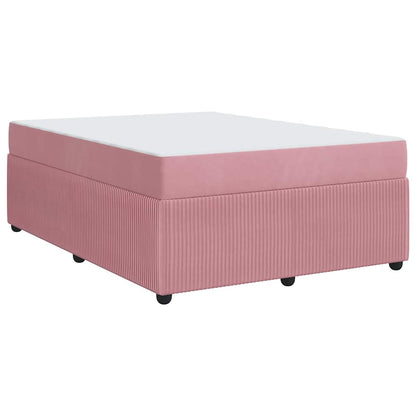 Struttura letto con materasso Rosa 140 x 200 cm Velluto