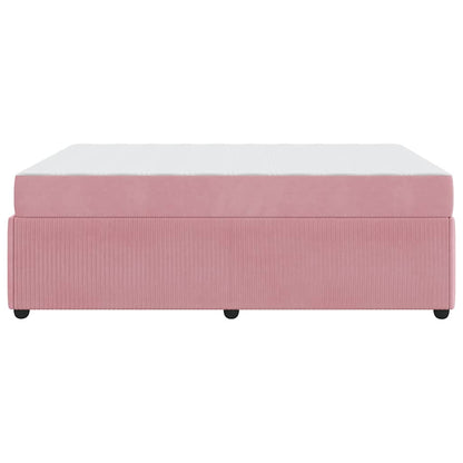 Struttura letto con materasso Rosa 140 x 200 cm Velluto