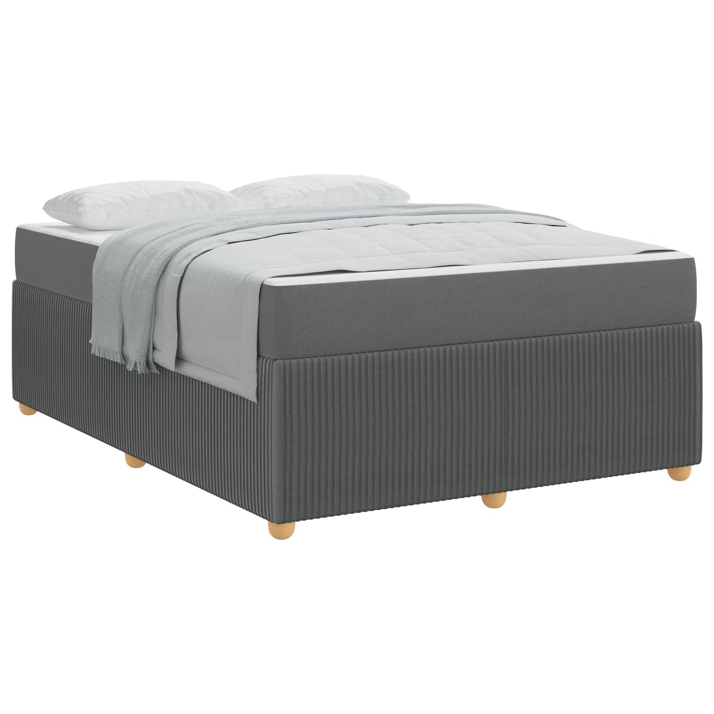 Struttura del letto Grigio scuro 160 x 200 cm Tessuto | homemem39