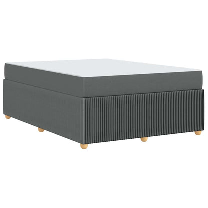 Struttura letto con materasso Grigio scuro 160 x 200 cm Tessuto