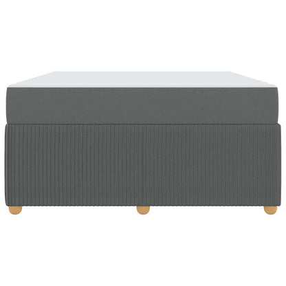 Struttura letto con materasso Grigio scuro 160 x 200 cm Tessuto