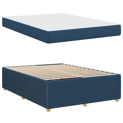 Struttura letto con materasso Blu 160 x 200 cm Tessuto