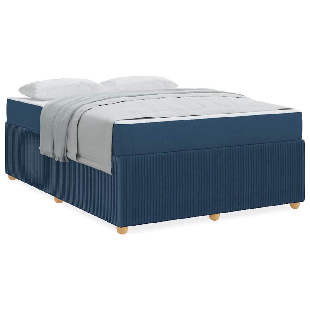 Struttura letto con materasso Blu 160 x 200 cm Tessuto