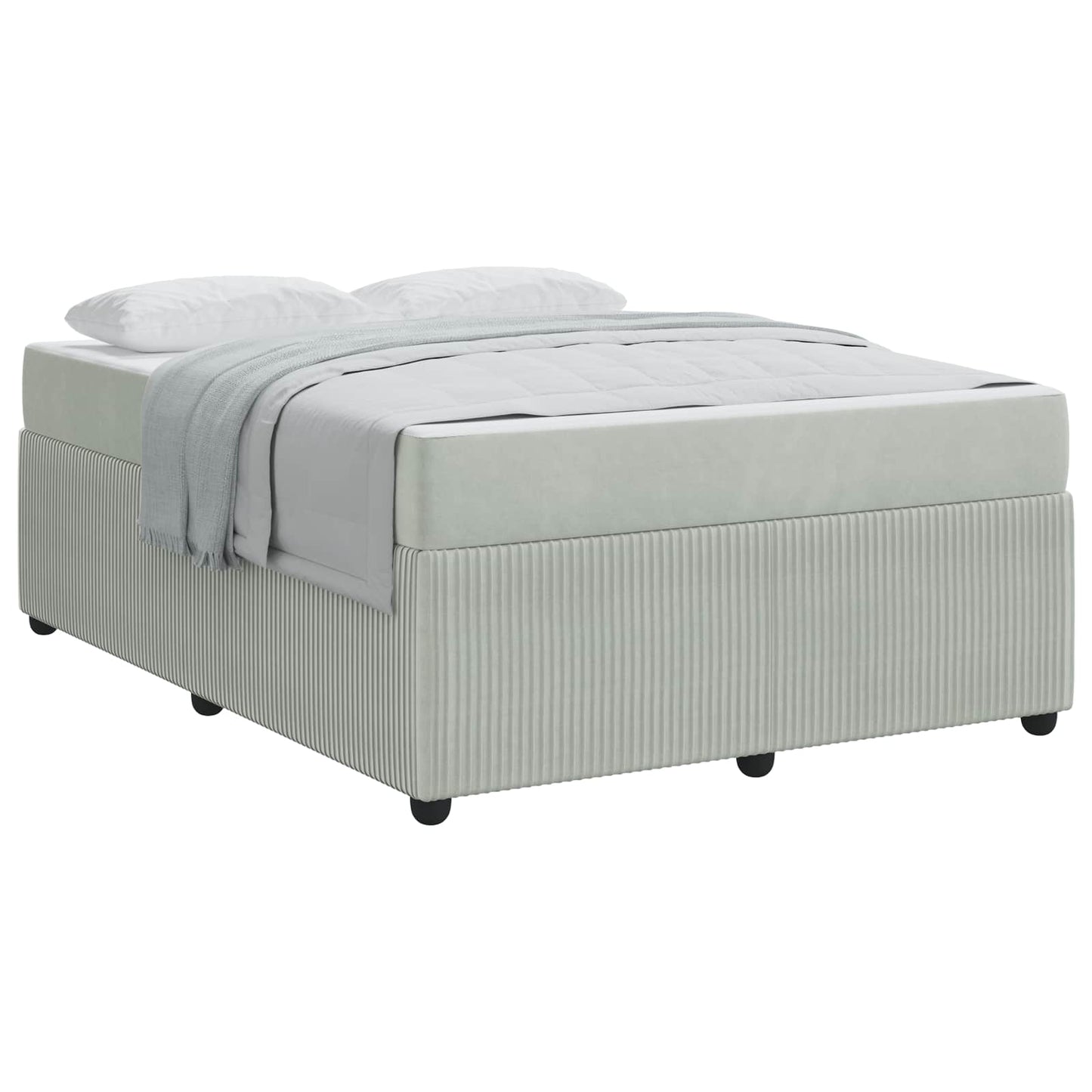 Struttura del letto Grigio chiaro 160 x 200 cm Tessuto