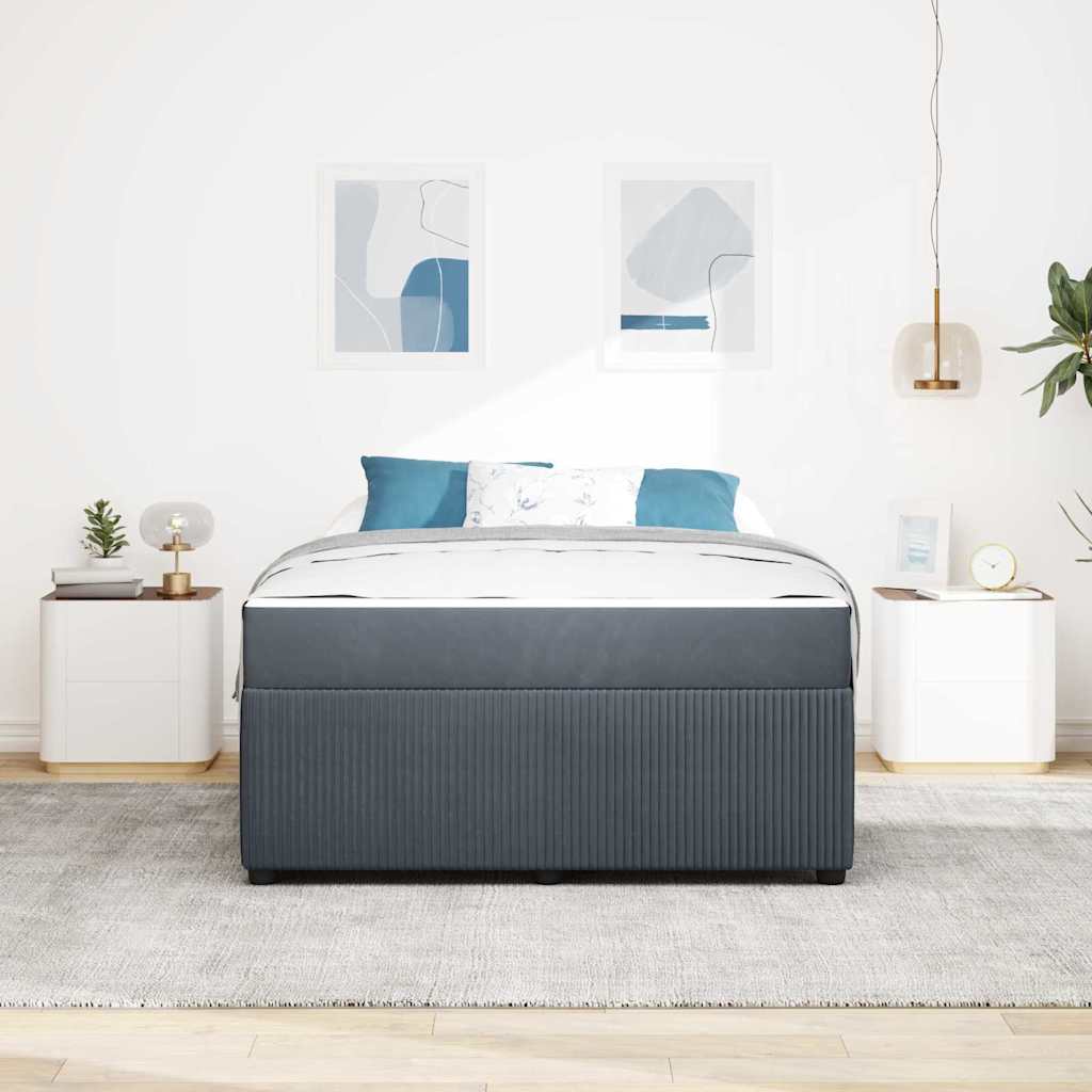 Struttura del letto Grigio scuro 160 x 200 cm Tessuto | homemem39